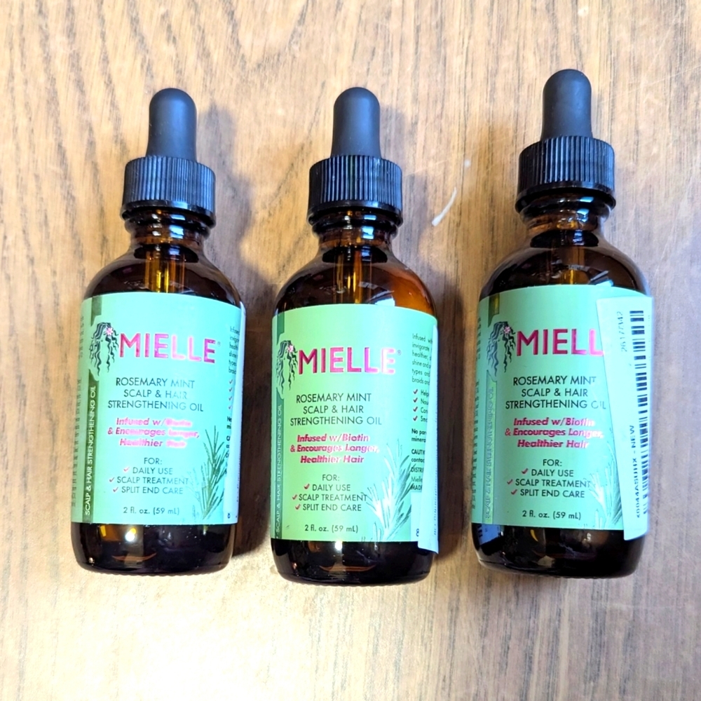 3 X Mielle Rosemary Mint Scalp & Hair Strengthening Oil